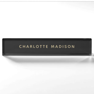 Minimalist Elegant Classical Professional Simple Nameplate