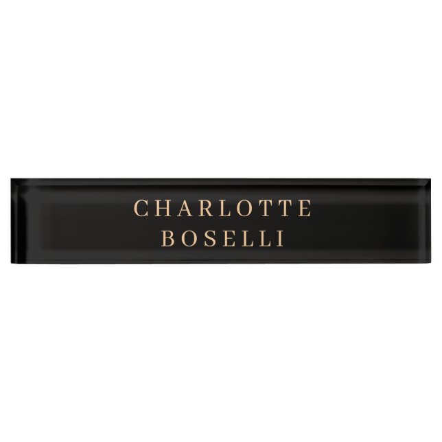 Minimalist Elegant Classical Professional Simple Nameplate (Front)