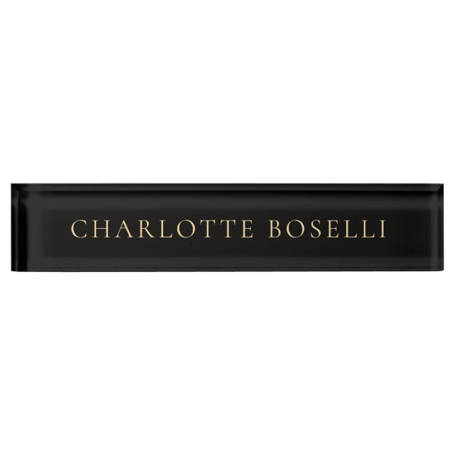 Minimalist Elegant Classical Professional Simple Nameplate (Front)