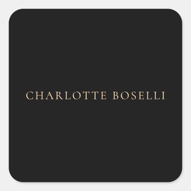 Minimalist Elegant Classical Professional Simple Square Sticker (Front)