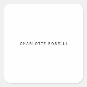 Minimalist Elegant Classical Professional Simple Square Sticker