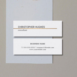 Minimalist Elegant Copper Line Attorney Mini Business Card