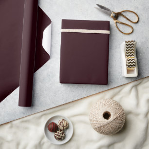 Minimalist Elegant Dark Burgundy Christmas Colour Wrapping Paper