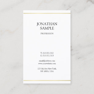 Minimalist Elegant Design Modern Gold Look Trendy Business Card
