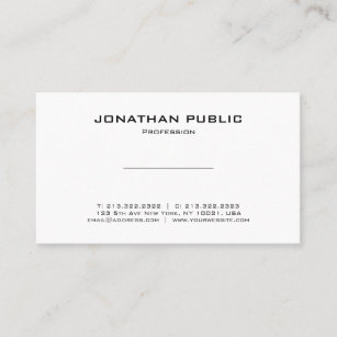 Minimalist Elegant Design Modern Professional Business Card