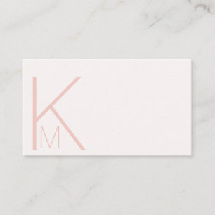 Minimalist elegant double monogram appointment card