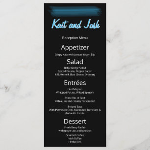Minimalist Elegant Fab Style Wedding Menu