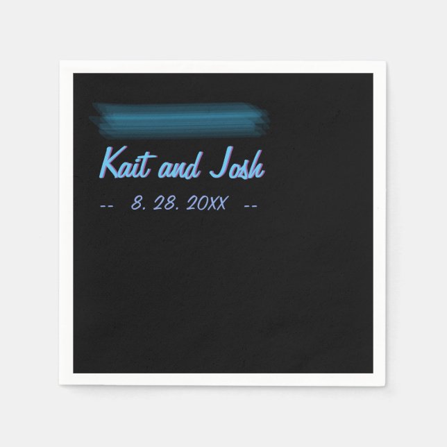 Minimalist Elegant Fab Style Wedding Napkin (Front)