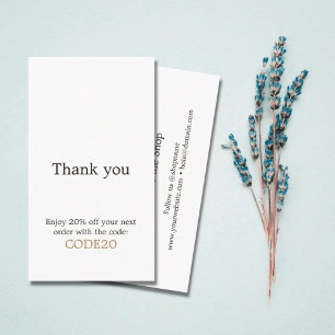 Minimalist Elegant Faux Gold Heart Shop Discount Card