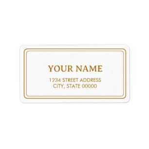 Minimalist Elegant Faux Gold  Label