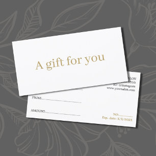 Minimalist Elegant Faux Gold White Beauty