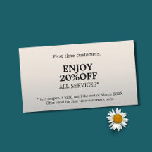 Minimalist Elegant Faux Silver Beauty Coupon