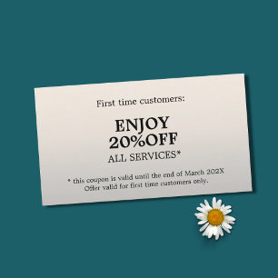 Minimalist Elegant Faux Silver Beauty Coupon