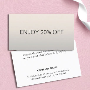 Minimalist Elegant Faux Silver Coupon