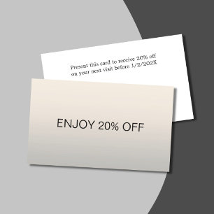 Minimalist Elegant Faux Silver Coupon