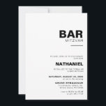 Minimalist Elegant Formal Bar Mitzvah Invitation<br><div class="desc">This minimalist elegant formal bar mitzvah invitation is perfect for a simple religious event celebration. The design features a beautiful font to embellish your event.</div>