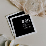 Minimalist Elegant Formal Black Bar Mitzvah  Napkin<br><div class="desc">These minimalist elegant formal black bar mitzvah napkins are perfect for a simple religious celebration. The design a beautiful font in a black white background to compliment your event.</div>