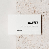 Minimalist Elegant Formal Diaper Raffle Ticket