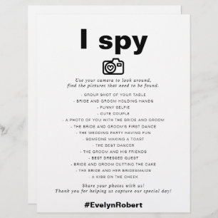 Minimalist Elegant Formal I Spy Wedding Game