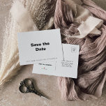 Minimalist Elegant Formal Wedding Save the Date Announcement Postcard<br><div class="desc">This minimalist elegant formal wedding save the date is perfect for a rustic wedding. The design features a beautiful font to compliment your event.</div>
