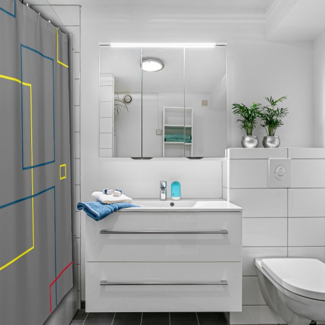 Minimalist  elegant geometric grey Shower Curtain (Creator Uploaded)