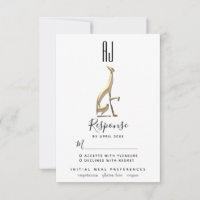 Minimalist Elegant Gold Foil Greyhound Dog Wedding