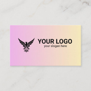 Minimalist Elegant Gold Gradient Geometric Line Business Card