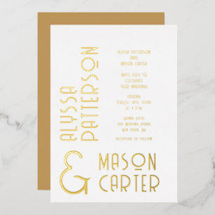 Minimalist Elegant Gold Modern Wedding