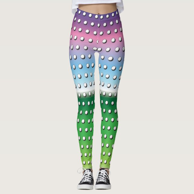 Minimalist Elegant Golf Design Leggings (Front)