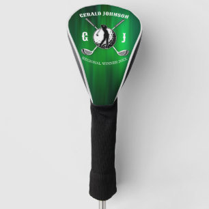 Minimalist Elegant Golf Monogram Design Golf Head Cover