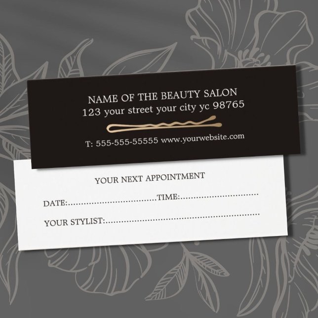 Minimalist Elegant Hair Stylist Appointment Card (Creator Uploaded)