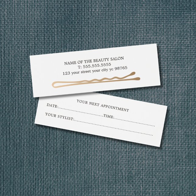 Minimalist Elegant Hair Stylist Appointment Card (Creator Uploaded)