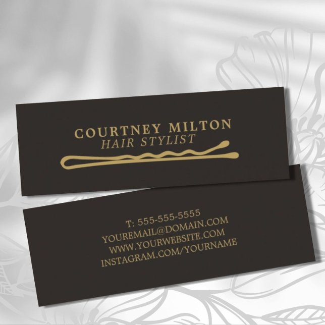 Minimalist Elegant Hair Stylist Business Card (Creator Uploaded)