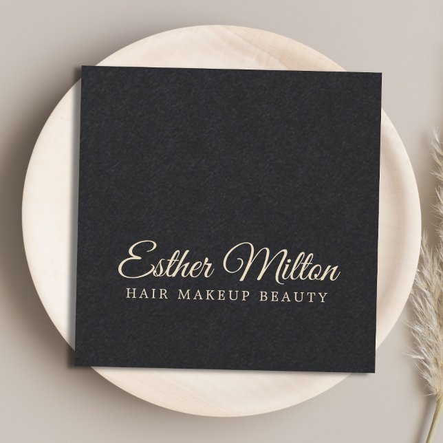 Minimalist Elegant Handwriting Fonts Beauty Square Business Card (Creator Uploaded)