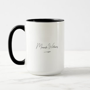 Minimalist Elegant Handwritten Custom Name  Mug
