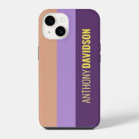 Minimalist Elegant Indigo Colorblock Add Your Name