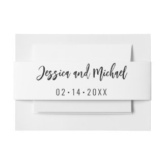 💍 Minimalist Elegant  Invitation Belly Band