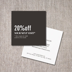 Minimalist Elegant Ivory Black White Beauty Coupon