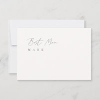 Minimalist Elegant Ivory Wedding Message Card