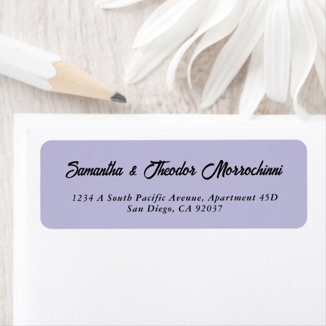 Minimalist Elegant Lavender Return Address  (Insitu)