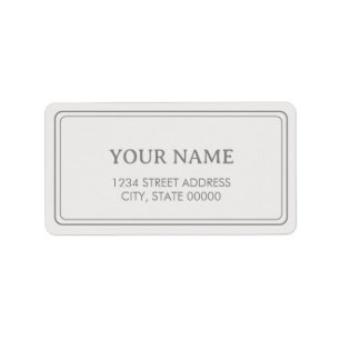 Minimalist Elegant Light Grey Label