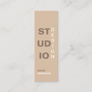 Minimalist Elegant Logo Interior Studio Design Mini Business Card