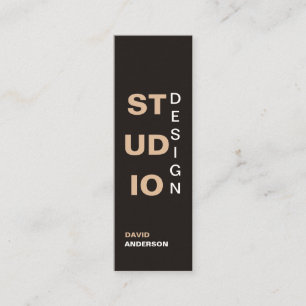 Minimalist Elegant Logo Interior Studio Design Mini Business Card