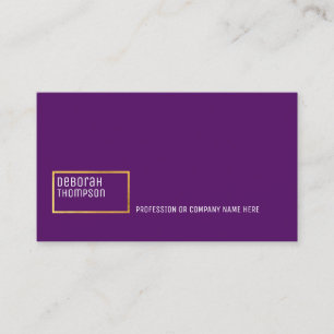 minimalist elegant luxe purple business card
