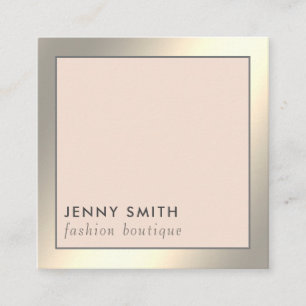Minimalist elegant luxury simple golden square business card