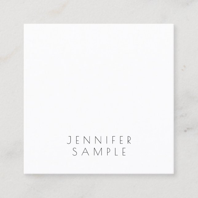 Minimalist Elegant Luxury Template Professional Square Business Card (Front)