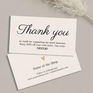 Minimalist Elegant Luxury White Shop Coupon Thank