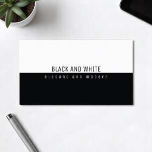 Minimalist elegant modern black and white business card
