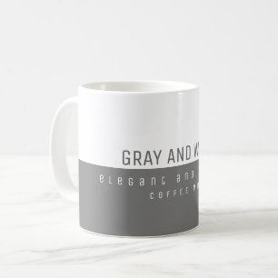 minimalist elegant modern grey and white coffee mug
