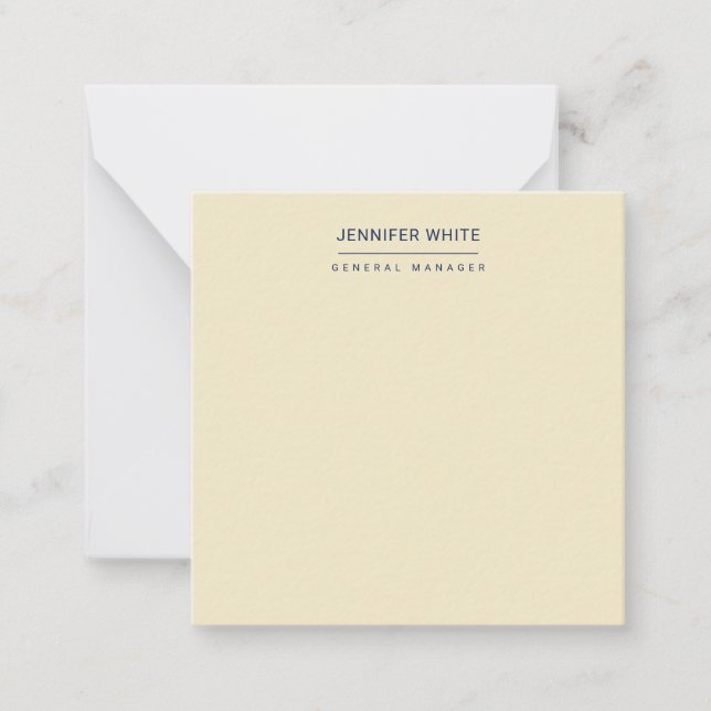 Minimalist Elegant Modern Plain Card (Front)